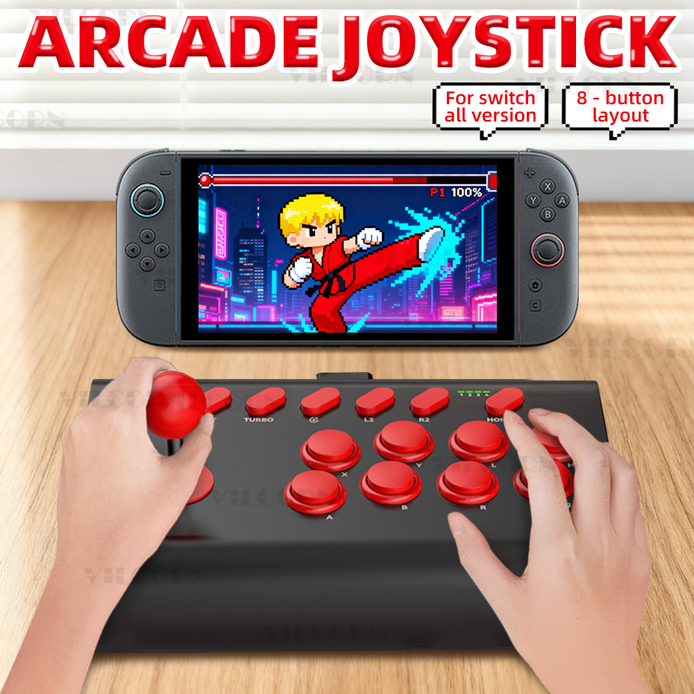 Joystick Pc Gaming - Bâton d'arcade à 8 boutons pour
