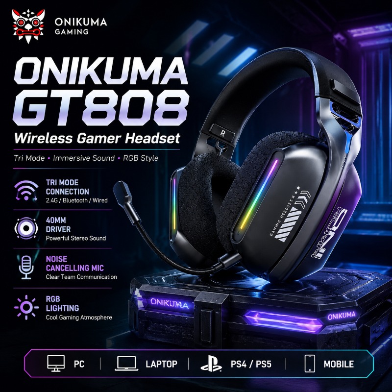 Pc Gaming Earbuds - ONIKUMA GT808 – casque de jeu