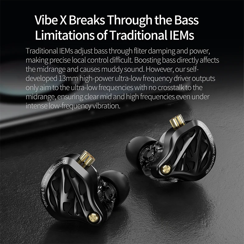 Gaming Headset - Écouteurs KZ Vibe X à vibration