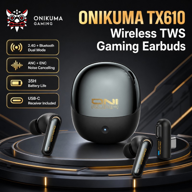 Pc Gaming Earbuds - Écouteurs de jeu sans fil ONIKUMA