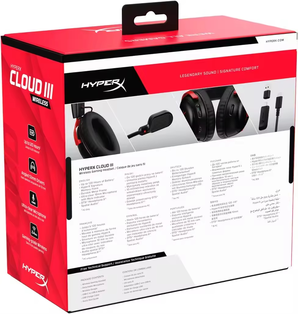 Pc Gaming Cloud - Casque de jeu sans fil HyperX