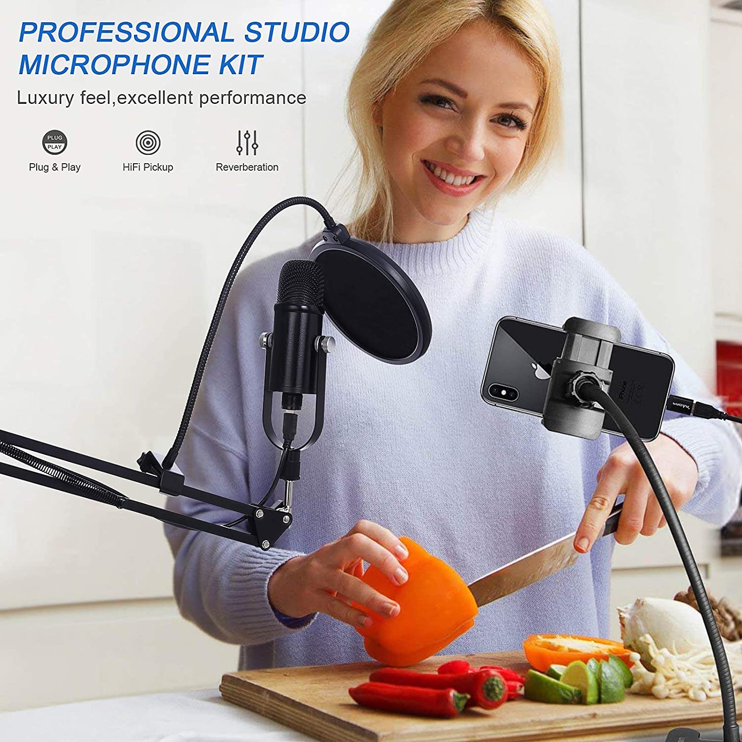 Microphone à condensateur USB  - Pc Gaming Youtube avis et prix