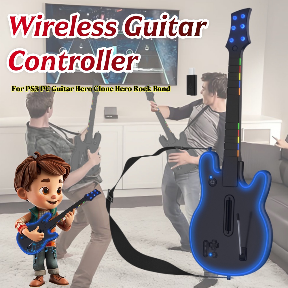 Manette de guitare sans fil av - Joystick Pc Gaming avis et prix