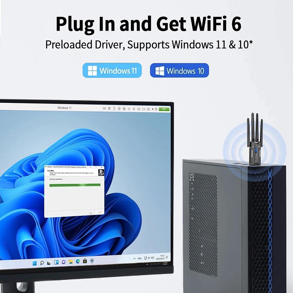 Adaptateur WiFi 6 USB 3.0 1800 - Pc Gaming Video avis et prix
